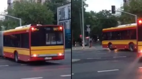 Autobus jechał pod prąd. MZA: to próba naprawy błędu