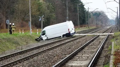 Zderzenie busa i pociągu w pobliżu Piotrkowic