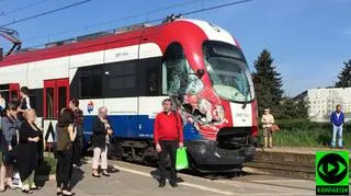 Pociąg WKD zderzył się z osobówką