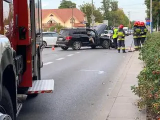 Zderzenie auta z motocyklem