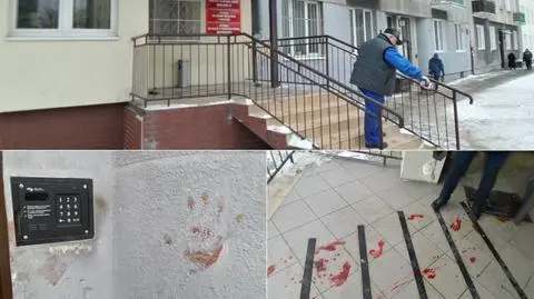 Pożar, śmierć, krew na klatce, dwa kroki od komisariatu