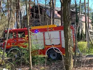 Palił się świdermajer przy Reymonta w Otwocku