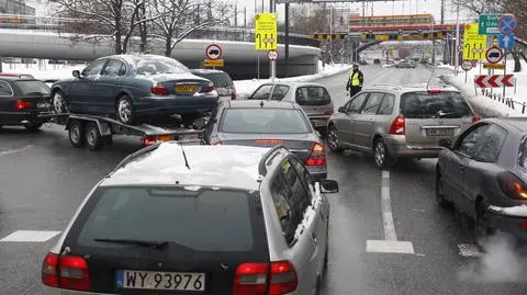 Policja zamknęła wjazdna most Poniatowskiego