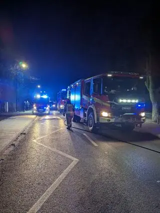 Pożar samochodu w Nowym Dworze Mazowieckim 