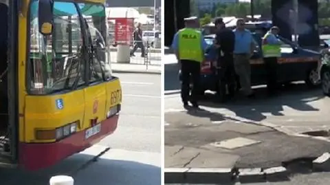 Zderzenie taksówki z autobusem