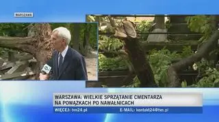 Święcicki o zniszczeniach na cmentarzu