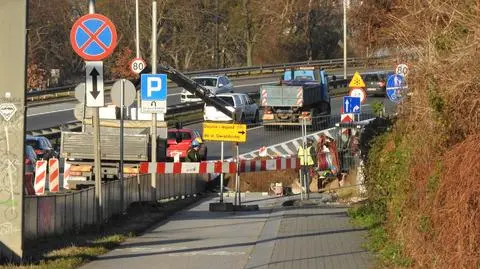 Budują kolektor wiślany. Wisłostrada zwężona w dwóch miejscach 