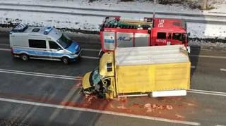 Zablokowana trasa w miejscowości Całowanie 