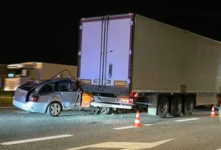 Wypadek na autostradzie A2