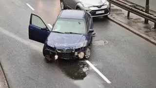 Zderzenie na wysokości Polnej 