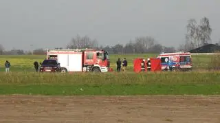 Mały samolot rozbił się na lotnisku w Chrcynnie