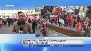 Zgromadzeni chcą poprawy praw pracowniczych