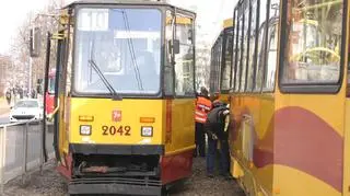 Po wypadku stanęły tramwaje