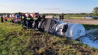 Poważny wypadek pod Kołbielą 