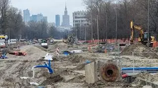 Tramwaj do Wilanowa. Prace na odcinku