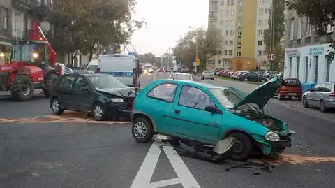 Wypadek zablokował skrzyżowanie