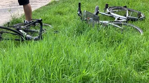 Zderzenie rowerzystów na ścieżce rowerowej. Ranny 