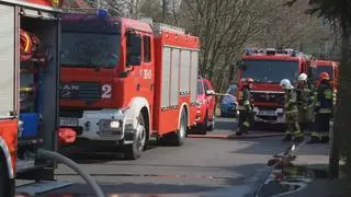 Pożar domu jednorodzinnego w Ursusie