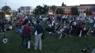 Miłośnicy astronomii w Parku Odkrywców