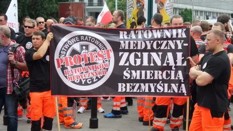 "Ratownik - systemu niewolnik". Protest przed ministerstwem