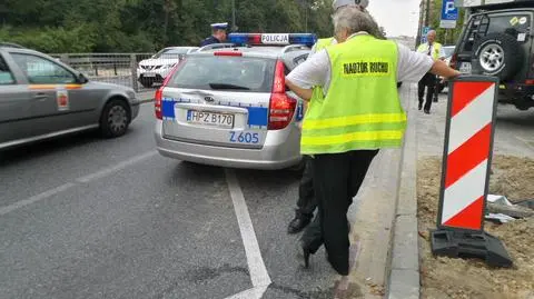 Policyjny radiowóz potrącił instruktora Tramwajów Warszawskich