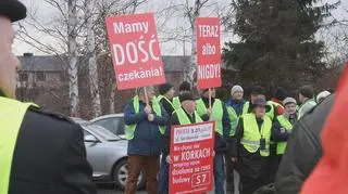 Protest w Łomiankach