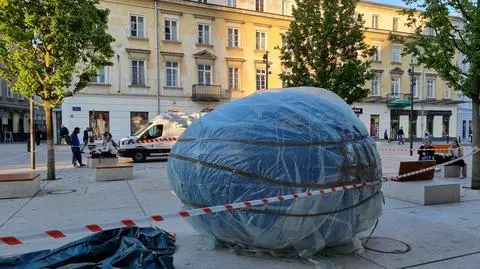 Wielkie jajo przyjechało. Na razie jest w dodatkowej foliowej "skorupce"