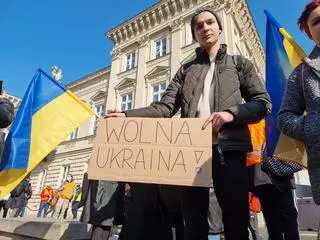 Protest na Krakowskim Przedmieściu 