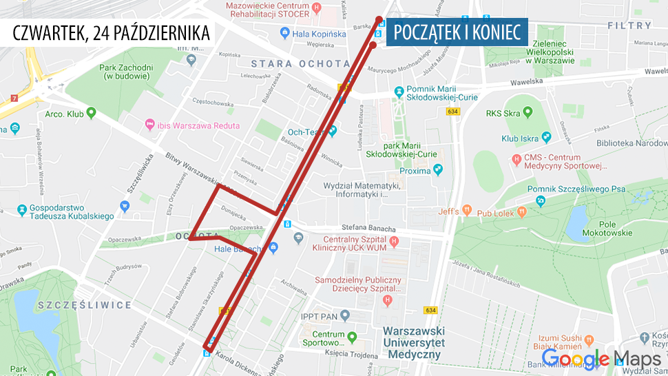 Przemarsz w czwartek 24 października