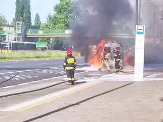 Pożar auta dostawczego 