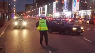 Protest na rondzie Dmowskiego