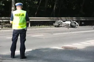 Wypadek z udziałem skuterzysty 