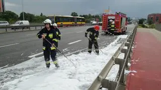 Akcja strażaków w Alejach Jerozolimskich