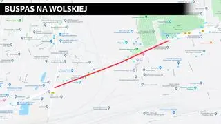 Nowy buspas na Wolskiej