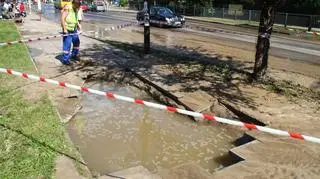 Awaria wodociągowa na Bródnie