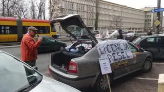 Protest taksówkarzy