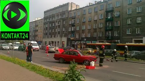 Trzy rozbite auta na Górczewskiej