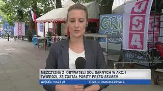 Mężczyzna o pobiciu