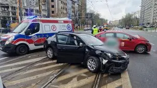 Zderzenie na skrzyżowaniu Jana Pawła i Grzybowskiej