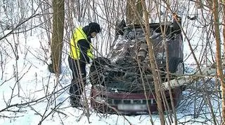 Dachowanie na Wale Miedzeszyńskim
fot. TVN Warszawa/Mateusz Kalbarczyk