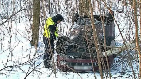 Śmiertelny wypadek w Otwocku i dwa dachowania