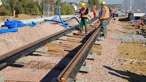 Tramwajowa prowizorka na moście Północnym