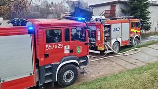 Pożar w miejscowości Glinki