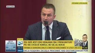 Piotr Guział podczas rady miasta