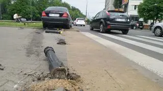 Mercedes wjechał w wózek z niemowlakiem