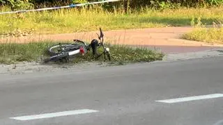 Potrącenie rowerzystki w Karczewie