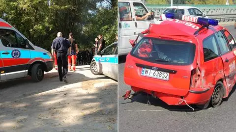 Strażacy szukali mężczyzny w Wiśle, w ich auto wjechał karawan
