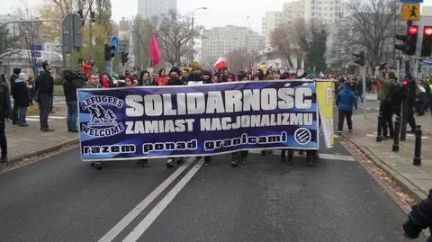 Przeszedł marsz antyfaszystów. "Solidarność zamiast nacjonalizmu"