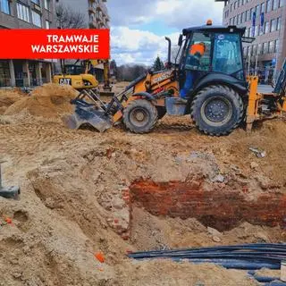 Na budowie linii tramwajowej do Wilanowa odkryto mury dawnej zajezdni