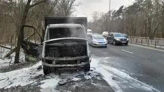 Pożar samochodu na Czecha